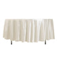 108" Shimmer Pearl White Scuba Round Tablecloth, Wrinkle Free Seamless Polyester Table Cover