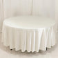 108" Shimmer Pearl White Scuba Round Tablecloth, Wrinkle Free Seamless Polyester Table Cover