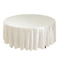 108" Shimmer Pearl White Scuba Round Tablecloth, Wrinkle Free Seamless Polyester Table Cover