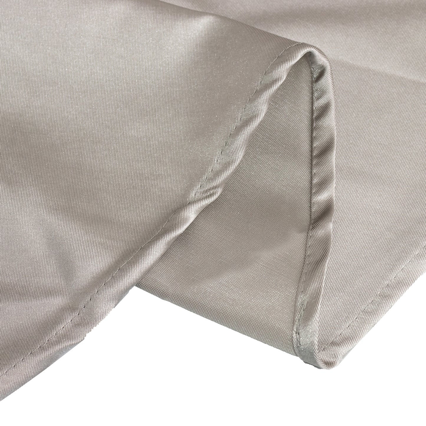 108" Shimmer Silver Premium Scuba Round Tablecloth, Wrinkle Free Polyester Tablecloth