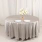 108" Shimmer Silver Scuba Round Tablecloth, Wrinkle Free Polyester Tablecloth