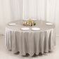 108" Shimmer Silver Scuba Round Tablecloth, Wrinkle Free Polyester Tablecloth
