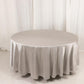 108" Shimmer Silver Scuba Round Tablecloth, Wrinkle Free Polyester Tablecloth