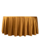 120" Shimmer Gold Scuba Round Tablecloth,Wrinkle Free Seamless Polyester Tablecloth