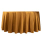120" Shimmer Gold Scuba Round Tablecloth,Wrinkle Free Seamless Polyester Tablecloth