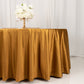 120" Shimmer Gold Scuba Round Tablecloth,Wrinkle Free Seamless Polyester Tablecloth