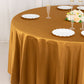 120" Shimmer Gold Scuba Round Tablecloth,Wrinkle Free Seamless Polyester Tablecloth
