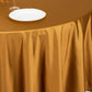 120" Shimmer Gold Scuba Round Tablecloth,Wrinkle Free Seamless Polyester Tablecloth