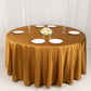 120" Shimmer Gold Scuba Round Tablecloth,Wrinkle Free Seamless Polyester Tablecloth