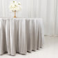 120" Shimmer Silver Scuba Round Tablecloth, Wrinkle Free Seamless Polyester Tablecloth