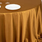 132" Shimmer Gold Scuba Round Tablecloth, Wrinkle Free Seamless Polyester Tablecloth