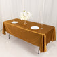 60"x102" Shimmer Gold Scuba Rectangle Tablecloth, Wrinkle Free Polyester Tablecloth