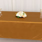 60"x102" Shimmer Gold Scuba Rectangle Tablecloth, Wrinkle Free Polyester Tablecloth