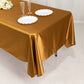 60"x102" Shimmer Gold Scuba Rectangle Tablecloth, Wrinkle Free Polyester Tablecloth