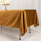 60"x102" Shimmer Gold Scuba Rectangle Tablecloth, Wrinkle Free Polyester Tablecloth