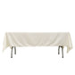 60"x102" Shimmer Pearl White Scuba Rectangle Tablecloth, Wrinkle Free Seamless Polyester Table Cover