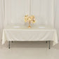 60"x102" Shimmer Pearl White Scuba Rectangle Tablecloth, Wrinkle Free Seamless Polyester Table Cover