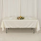 60"x102" Shimmer Pearl White Scuba Rectangle Tablecloth, Wrinkle Free Seamless Polyester Table Cover