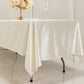 60"x102" Shimmer Pearl White Scuba Rectangle Tablecloth, Wrinkle Free Seamless Polyester Table Cover