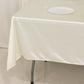 60"x102" Shimmer Pearl White Scuba Rectangle Tablecloth, Wrinkle Free Seamless Polyester Table Cover