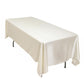 60"x102" Shimmer Pearl White Scuba Rectangle Tablecloth, Wrinkle Free Seamless Polyester Table Cover