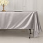 60"x102" Shimmer Silver Scuba Rectangle Tablecloth, Wrinkle Free Polyester Tablecloth