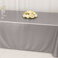 60"x102" Shimmer Silver Scuba Rectangle Tablecloth, Wrinkle Free Polyester Tablecloth
