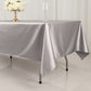 60"x102" Shimmer Silver Scuba Rectangle Tablecloth, Wrinkle Free Polyester Tablecloth