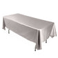 60"x102" Shimmer Silver Scuba Rectangle Tablecloth, Wrinkle Free Polyester Tablecloth