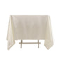 70" Shimmer Pearl White Scuba Square Tablecloth, Wrinkle Free Seamless Polyester Table Cover