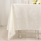 70" Shimmer Pearl White Scuba Square Tablecloth, Wrinkle Free Seamless Polyester Table Cover