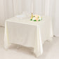 70" Shimmer Pearl White Scuba Square Tablecloth, Wrinkle Free Seamless Polyester Table Cover