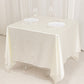 70" Shimmer Pearl White Scuba Square Tablecloth, Wrinkle Free Seamless Polyester Table Cover