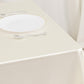 70" Shimmer Pearl White Scuba Square Tablecloth, Wrinkle Free Seamless Polyester Table Cover
