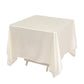 70" Shimmer Pearl White Scuba Square Tablecloth, Wrinkle Free Seamless Polyester Table Cover