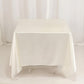 70" Shimmer Pearl White Scuba Square Tablecloth, Wrinkle Free Seamless Polyester Table Cover
