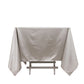 70" Shimmer Silver Scuba Square Tablecloth, Wrinkle Free Polyester Tablecloth