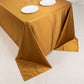 90"x132" Shimmer Gold Scuba Rectangle Tablecloth, Wrinkle Free Seamless Polyester Tablecloth for 6 Foot Table With Floor-Length Drop