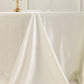 90"x132" Shimmer Pearl White Scuba Rectangle Tablecloth, Wrinkle Free Seamless Polyester Table Cover for 6 Foot Tables With Floor-Length Drop