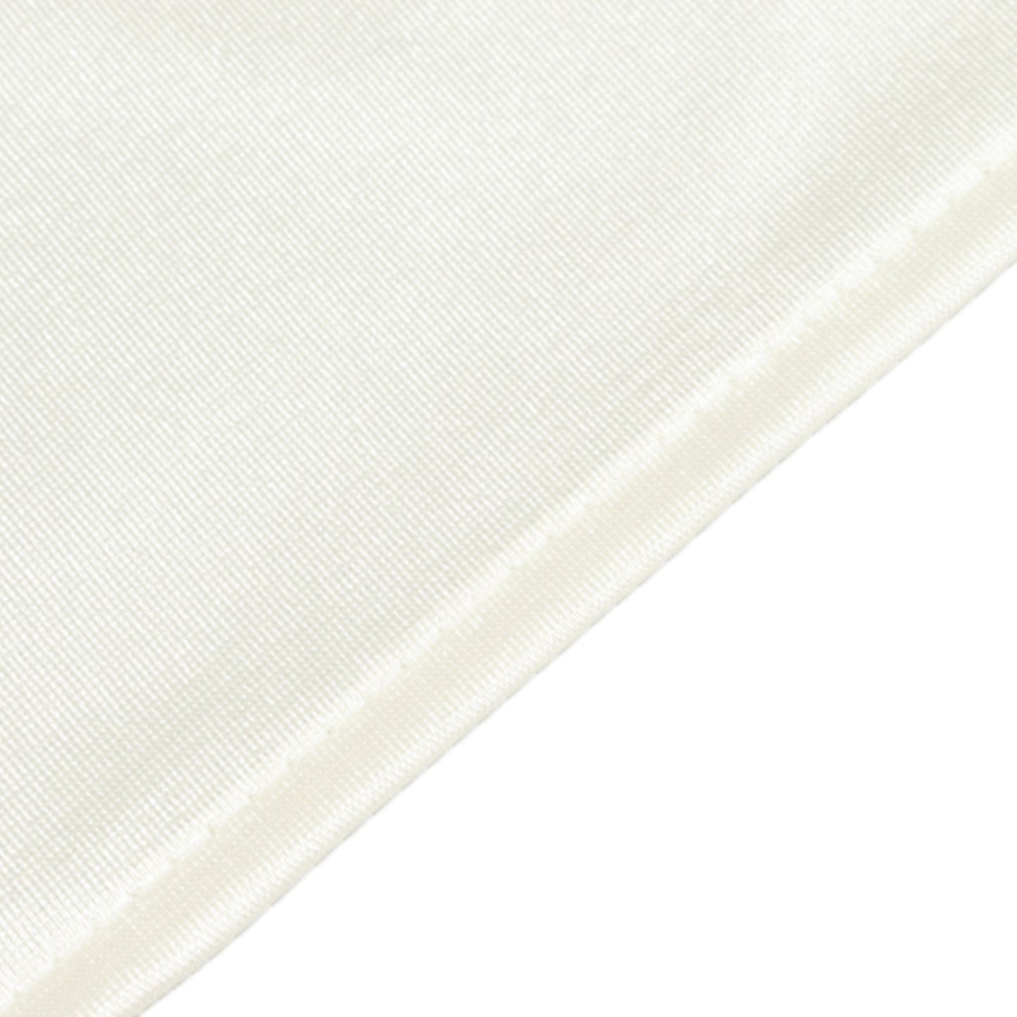 90"x132" Shimmer Pearl White Scuba Rectangle Tablecloth, Wrinkle Free Seamless Premium Polyester Table Cover for 6 Foot Tables With Floor-Length Drop