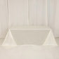 90"x132" Shimmer Pearl White Scuba Rectangle Tablecloth, Wrinkle Free Seamless Polyester Table Cover for 6 Foot Tables With Floor-Length Drop