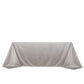 90"x132" Shimmer Silver Scuba Rectangle Tablecloth, Wrinkle Free Seamless Polyester Tablecloth for 6 Foot Table With Floor-Length Drop