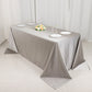 90"x132" Shimmer Silver Scuba Rectangle Tablecloth, Wrinkle Free Seamless Polyester Tablecloth for 6 Foot Table With Floor-Length Drop
