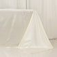90"x156" Shimmer Pearl White Scuba Rectangle Tablecloth, Wrinkle Free Seamless Polyester Table Cover for 8 Foot Tables With Floor-Length Drop