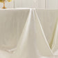 90"x156" Shimmer Pearl White Scuba Rectangle Tablecloth, Wrinkle Free Seamless Polyester Table Cover for 8 Foot Tables With Floor-Length Drop