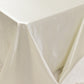 90"x156" Shimmer Pearl White Scuba Rectangle Tablecloth, Wrinkle Free Seamless Polyester Table Cover for 8 Foot Tables With Floor-Length Drop