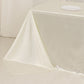 90"x156" Shimmer Pearl White Scuba Rectangle Tablecloth, Wrinkle Free Seamless Polyester Table Cover for 8 Foot Tables With Floor-Length Drop
