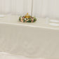 90"x156" Shimmer Pearl White Scuba Rectangle Tablecloth, Wrinkle Free Seamless Polyester Table Cover for 8 Foot Tables With Floor-Length Drop