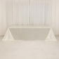 90"x156" Shimmer Pearl White Scuba Rectangle Tablecloth, Wrinkle Free Seamless Polyester Table Cover for 8 Foot Tables With Floor-Length Drop