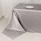 90"x156" Shimmer Silver Scuba Rectangle Tablecloth, Wrinkle Free Seamless Polyester Tablecloth for 8 Foot Table With Floor-Length Drop